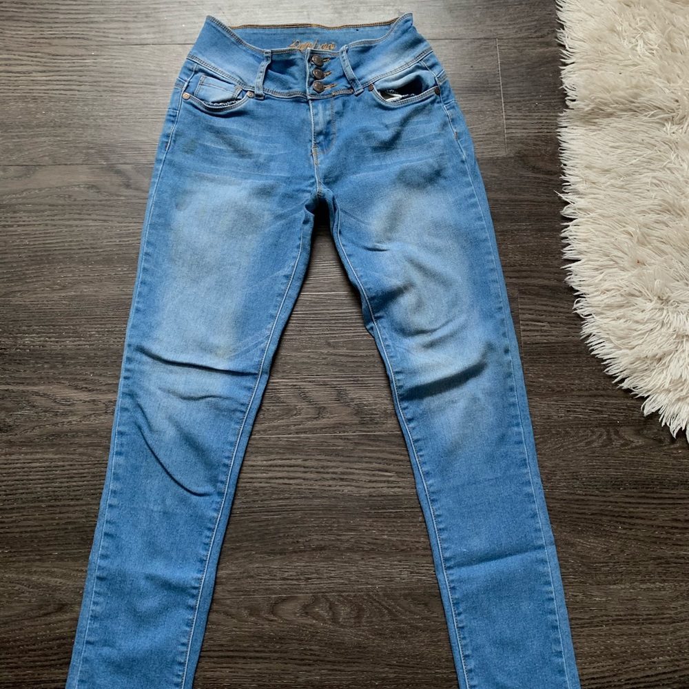 Dark blue jeans